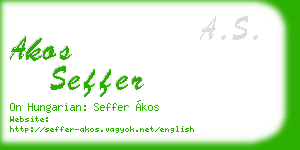 akos seffer business card
