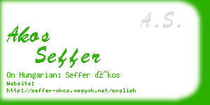 akos seffer business card